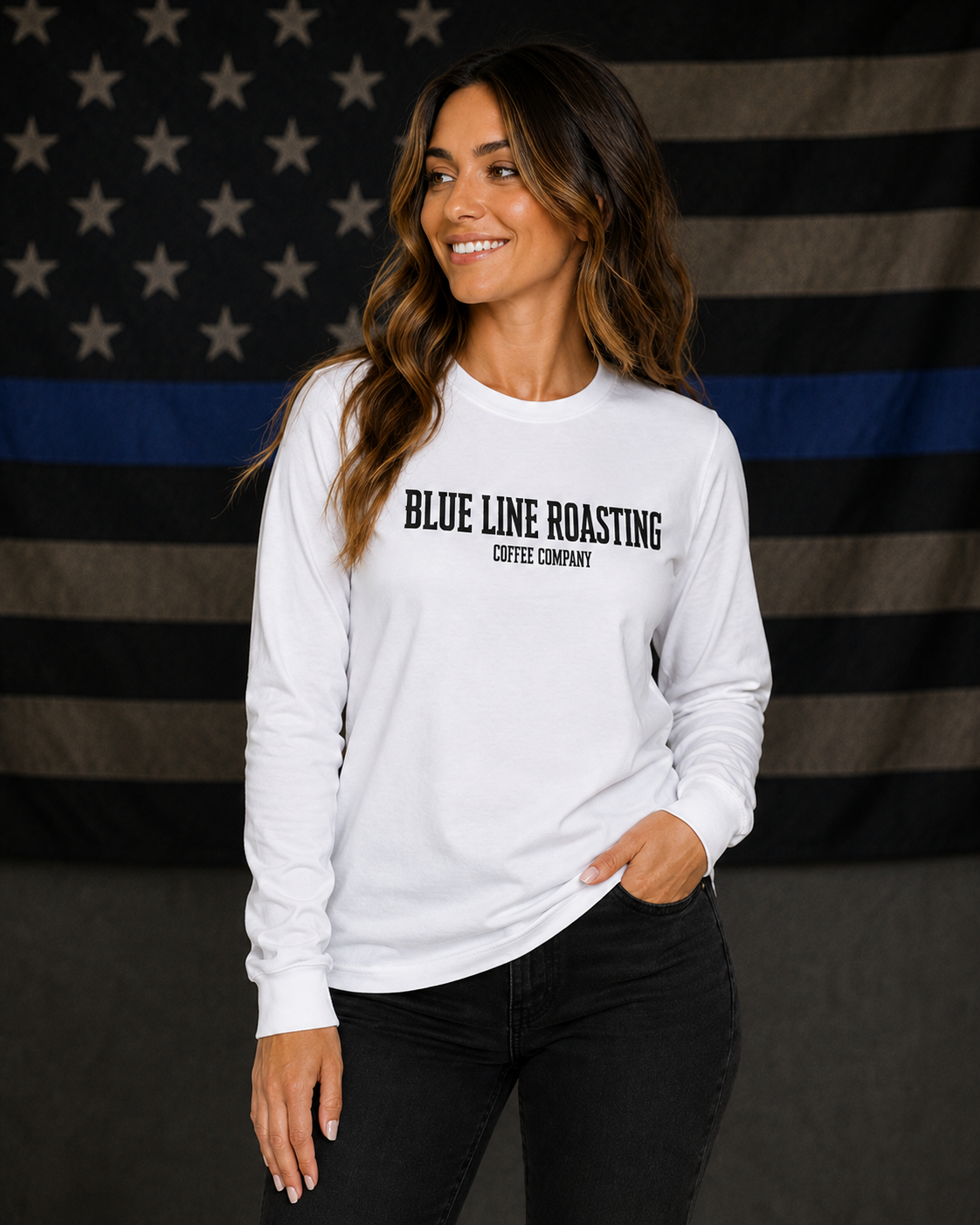 Blue Line Roasting Long Sleeve Tee